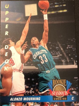 1992–93 Upper Deck Rookie Standouts Alonzo Mourning card
